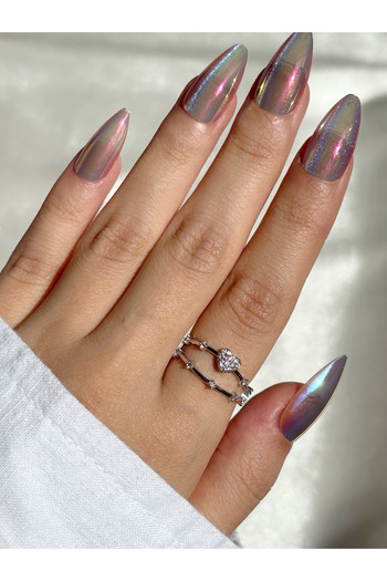 Eylülün Takısı Women's Silver Color Stone Heart Ring