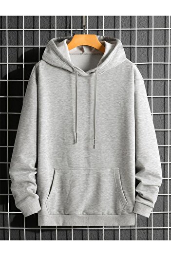 estilowear Unisex Gray Unprinted Sweatshirt
