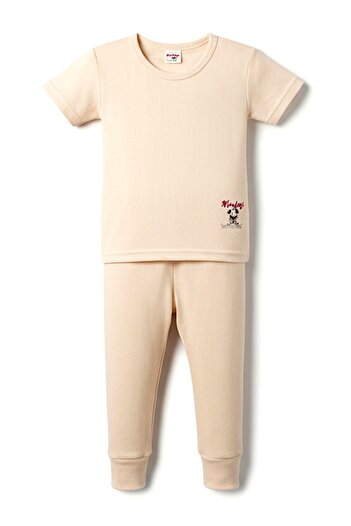 Fanilam Hasyün Children's Thermal Wool Undershirt - Sweat-Absorbing Bottom and Top Wool Underwear Set