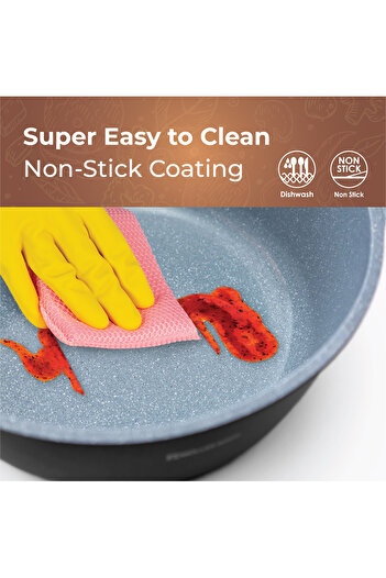 Muller Koch Die-Cast Aluminum Cookware Set 10 Piece, Nonstick German Ceramic Coating, Induction Base – MK-5013