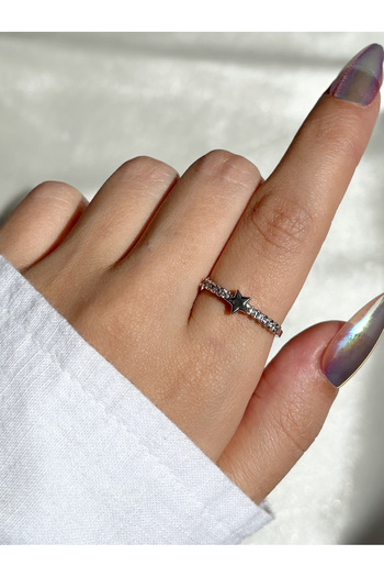Eylülün Takısı Women's Silver Color Tiny Star Ring
