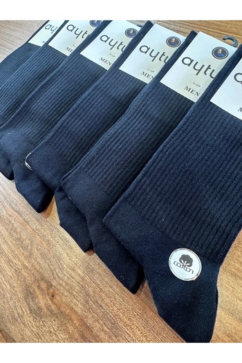 Aytuğ Men's Seamless Double Layer Cotton Comfortable Socks 6 Pack