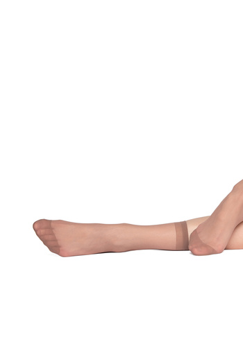 PETRA-ELISA Set of 2 pairs, Polyamide Socks 1/4 20 DEN, Gazelle, One Size