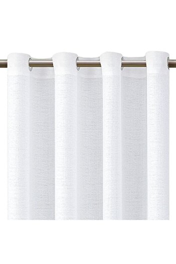 OEM Perdea decorativa, RiccAde, alba cu inele 140x250