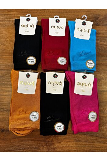 Aytuğ Women's Signed Series Seamless Modal Comfortable Socks 6-Pack