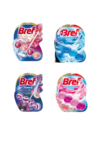Bref x 4 Toilet Air Freshener Gel 42 g