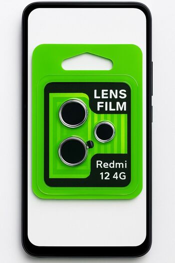 SOLİD CASE Redmi 12 Compatible Metal Tempered Lens Protector