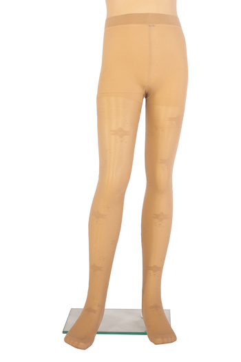 PETRA-ELISA Children's Lycra 20 Den Tights with Dalia, Gazelle pattern, 6-9 years