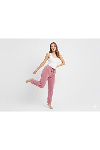 FAMES PİJAMA Winter Plush Women's Pajama Bottoms
