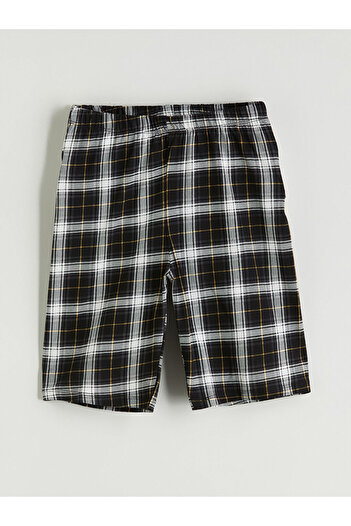 LC Waikiki Elastic Waist Plaid Boys' Pajama Shorts