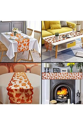 OEM Decorative Placemat with Autumn Leaves & Acorns Pattern 185x33cm