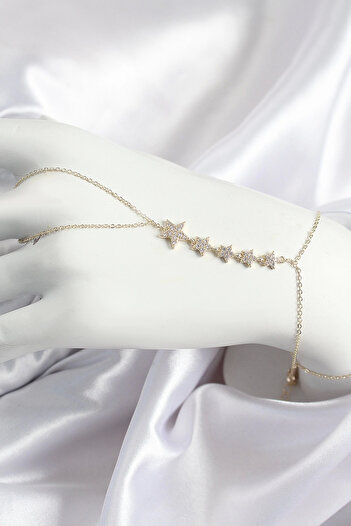 Bernami Special Brass Zircon Stone Star Model Gold Color Women's Shahmeran Special Offer!! !