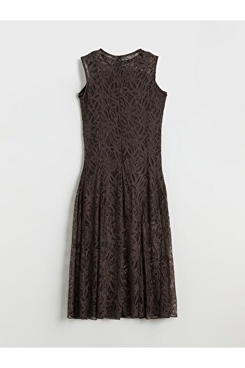 LC Waikiki Lcwaikiki Classic Crew Neck Lace Dress