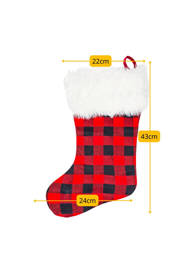 Other Plaid Christmas Stocking for Fireplace, Gifts, Hanging, Decoration, Christmas Tree