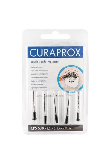 Curaprox Set Interdental Brushes, Curaprox, Soft Implant, 508, Black, 5 pcs