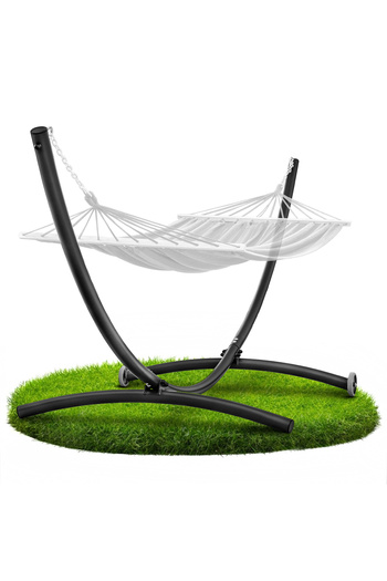 Other Metal frame for a garden hammock with wheels, black metal, for two people.