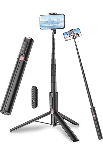 Generic 170cm Phone Tripod Selfie Stick, All-in-1 Phone Tripod Stand with Remote,Portable,Lightweight Tripo