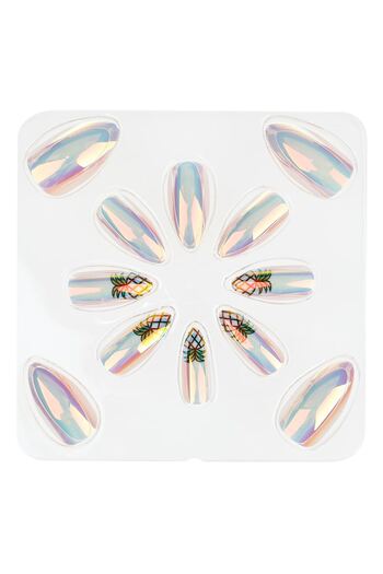 OEM Pineapple Holographic False Nails - 12pcs