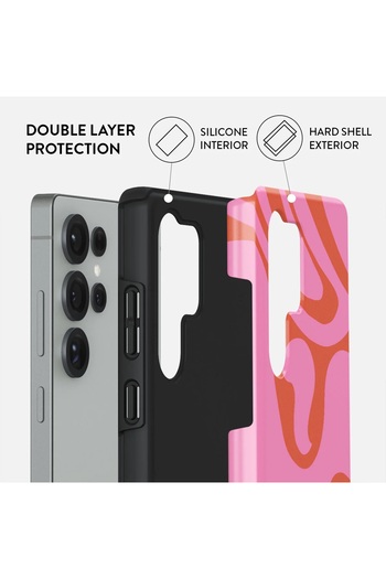 BURGA Phone Case Galaxy S25ultra Hybrid 2 Layer Hard Shell Silicone Protective, Scratch Resistant