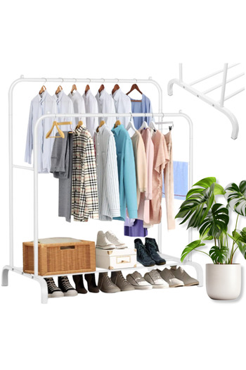 Other Metal coat rack for hall closet, large solid shelving.