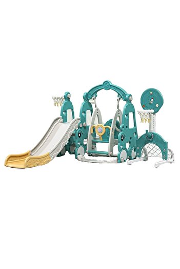 Nichiduta Garden Happy Turtle 4in1 Playground Arcada Blue with Slide, Swing with Safety Bar