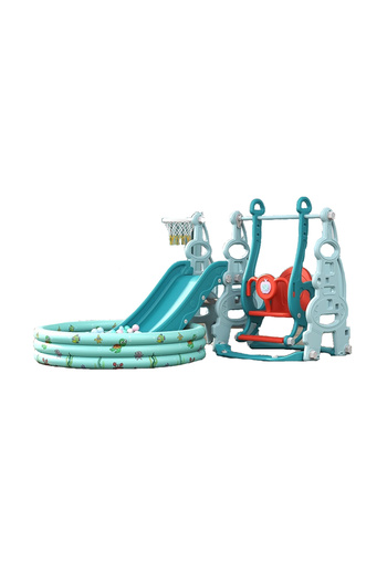 Nichiduta Garden Tower Blue 3in1 playground with slide, swing with removable bumper,