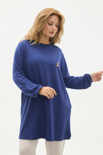 Linvey Star Brooch Crystal Fabric Plus Size Tunic