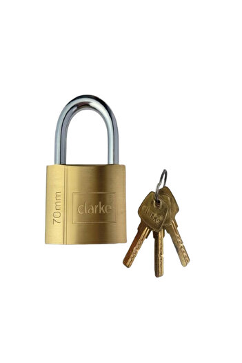 Clarke BPL40C BRASS PADLOCK 40MM SHORT SHACKLE