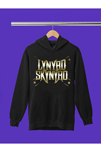 MAGORS Lynrd Skynyrd Printed Cotton Long Sleeve Ribbed 3 Thread Hooded Rock Sweatshirt