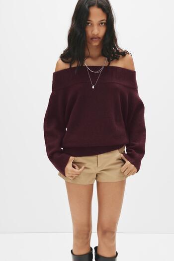 Pull & Bear Asymmetric soft knit sweater