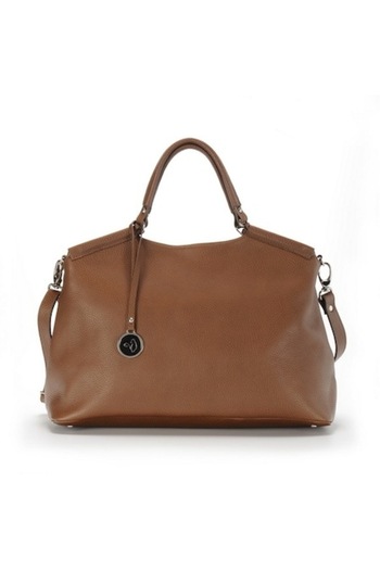 ANNA FELLINI - Women's Leather Bag, Laura 63 B, Brown, 44x19x32 cm