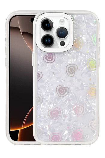 NewFace Hn-Shop Apple iPhone 16 Pro Max Lumi Patterned Cover - White