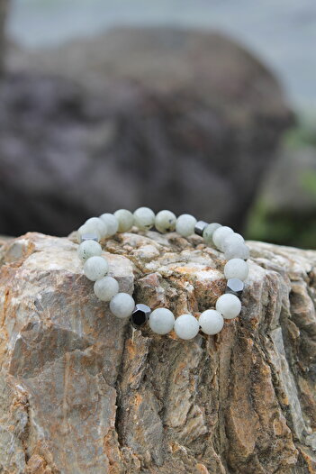 Esre Doğaltaş Takı Labradorite Natural Stone Men's Bracelet