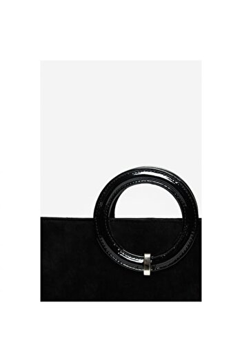 ANNA FELLINI Geanta dama piele, ANNA FELLINI, Nancy, negru, 34x5x15 cm