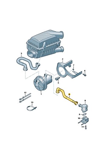 Bisra Skoda Octavia A4 2001-2009 1.6 Bfq Secondary Pump Pipe 06A131127L