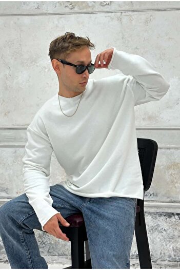 serline Pis Yaka Basic Oversize Sweatshirt