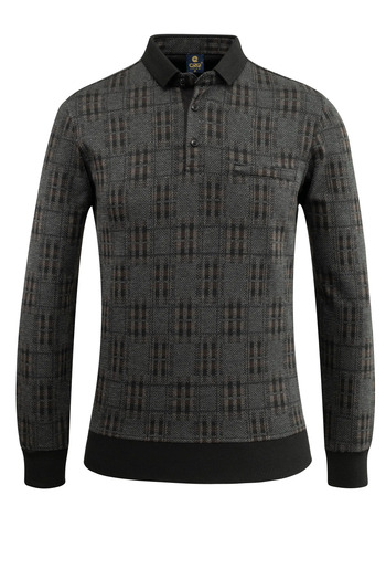 Çizgi Triko Men's Polo Neck Sweat Patterned Classic Fit with Pockets - 5231F