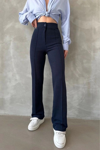 agishop Imported Crepe Pants with Front Statement