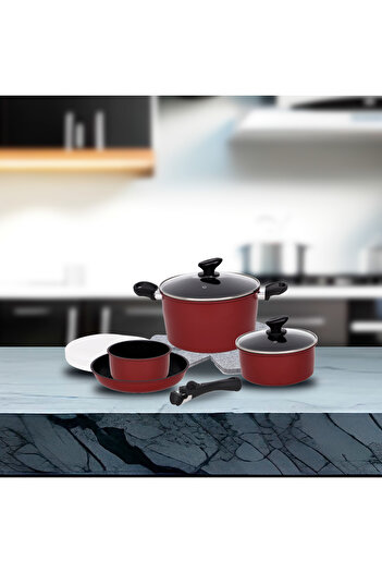 Extramall 13-piece cooking set with removable handle – compact, durable and versatile