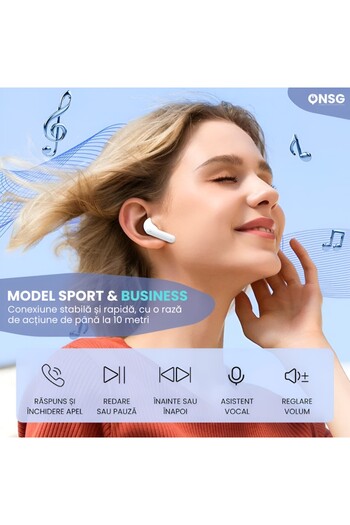 ONSG Bluetooth Headphones TWS Sunix BLT-28 Sport Business Model, White
