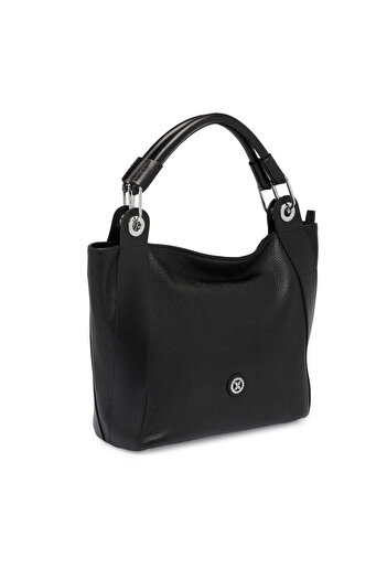 Tergan Black Genuine Leather Women's Handbag - S25Y1Bc77736-D3H