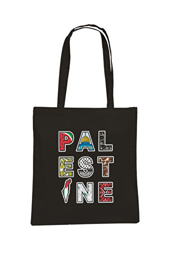 Siyer Yayınları Black Raw Cloth Printed Tote Bag