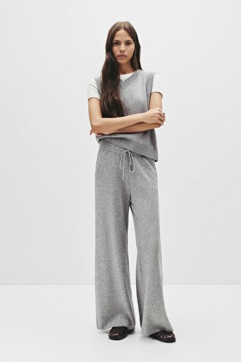Pull & Bear Soft knit straight fit trousers