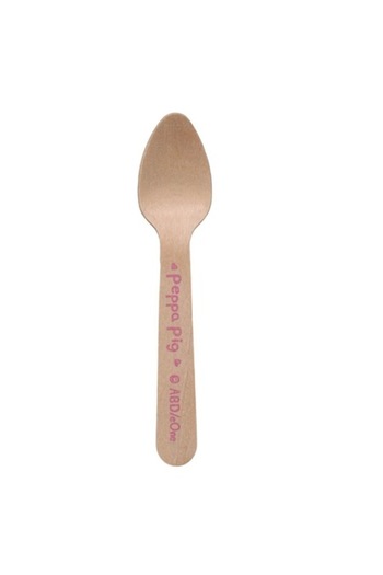 SHOPIENS Set 12 wooden spoons for children’s Peppa Pig party
