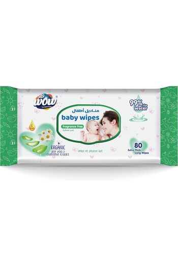 WOW Baby Wet Wipes, Extra & Long 80 X 3 Packs, 240 Sheets