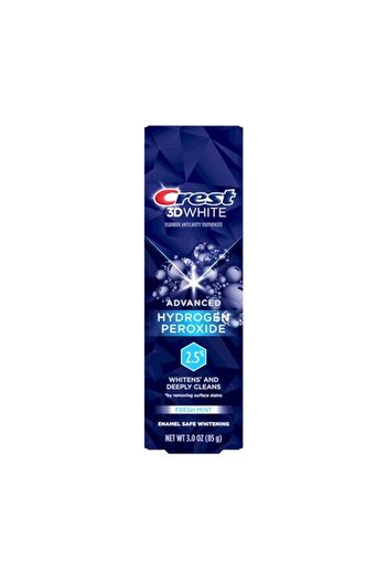 CREST Toothpaste, Crest, 3D White, Advanced, Fresh Mint, Intensive Whitening with Hydrogen Peroxide, 85g