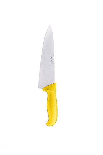 Godrej Cartini Classic Chef Knife, Stainless Steel Heavy Duty Slicing and Dicing Meat 10"-Yellow