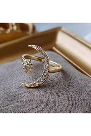SYGGY Sun and Moon ring, adjustable, gold