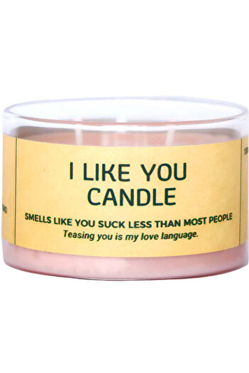 Candles with a mood Hand-poured soy wax candle - I LIKE YOU chocolate hazelnut sea salt