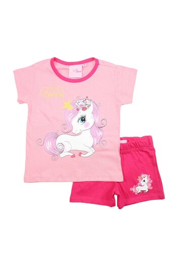 UNICORN Children's pajamas with short sleeves, cotton, multicolor,